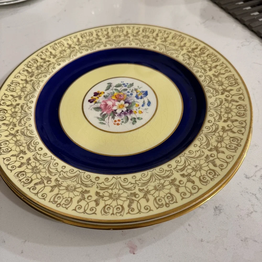 2/ Pareek Johnson Brothers England JB311 Blue Dinner Plates 10.5